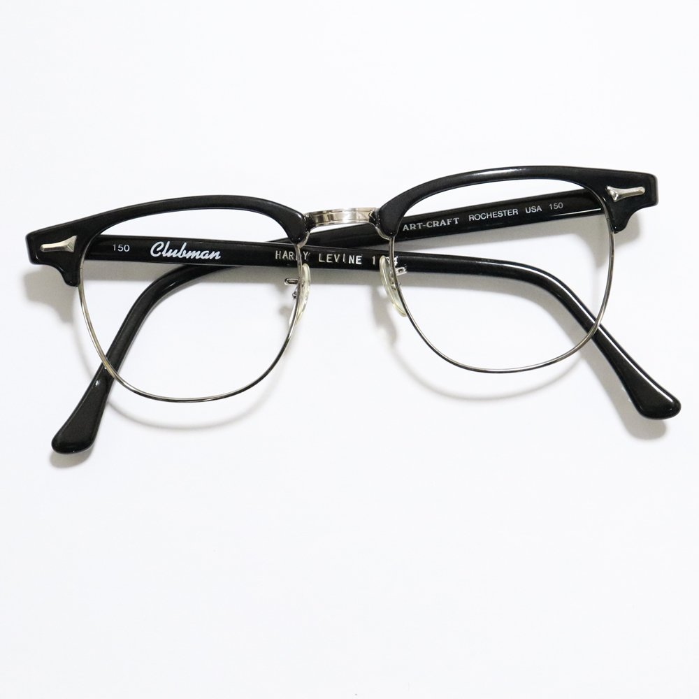 Vintage 1950 S Artcraft Clubman Browline Eyeglasses Black [48 22 150] Made In U S A ｜ ビンテージ