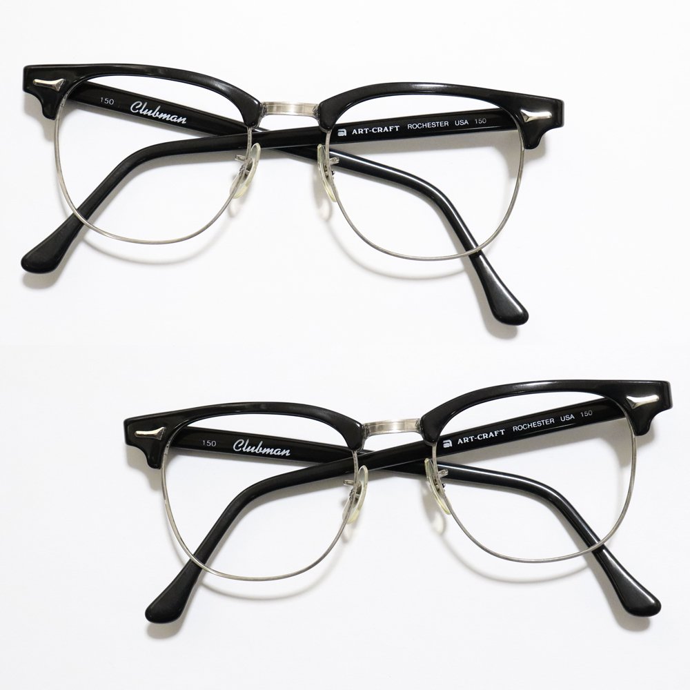 Vintage 1950 S Artcraft Clubman Browline Eyeglasses Black [51 22 150] Made In U S A ｜ ビンテージ