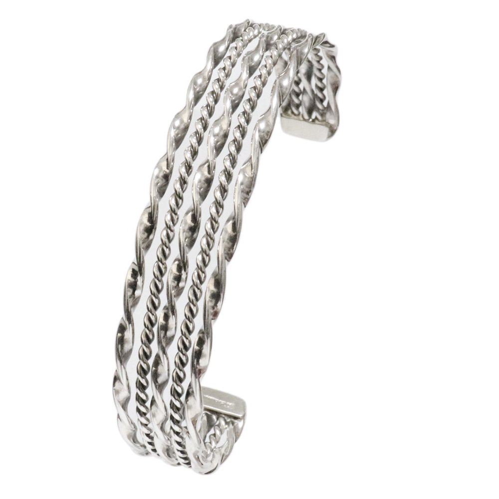 Navajo Twisted Wire Cuff Bracelet by Tahe -12mm wide- ｜ ナバホ 