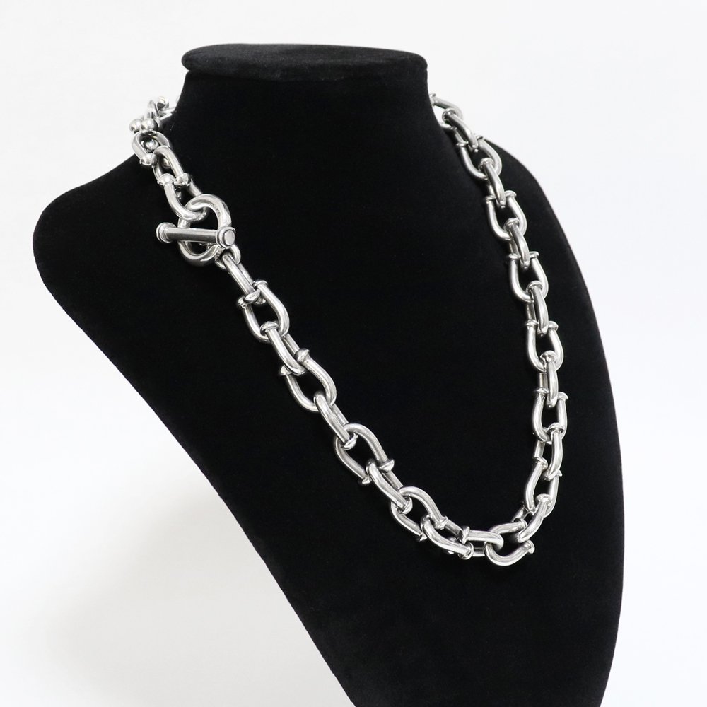 Taxco Mexican 925 Heavy Toggle Chain Necklace -46cm / 125g 