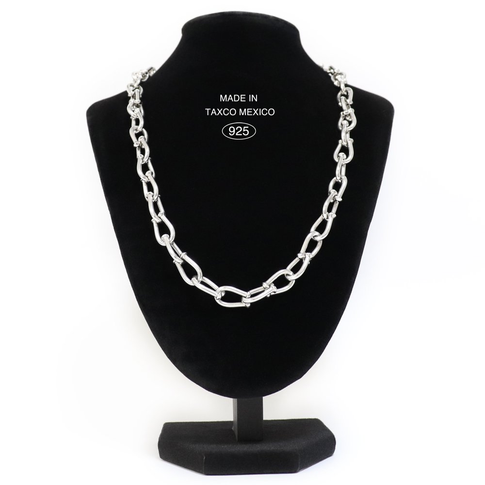 Taxco Mexican 925 Heavy Toggle Chain Necklace -53cm / 82g