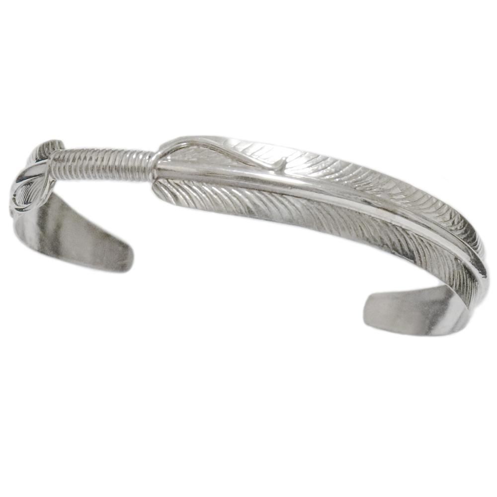 Navajo 925 Silver Feather Bangle ｜ ナバホフェザーバングル 