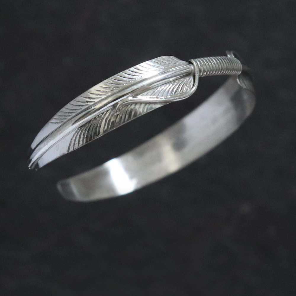 Navajo 925 Silver Feather Bangle ｜ ナバホフェザーバングル - American Classics