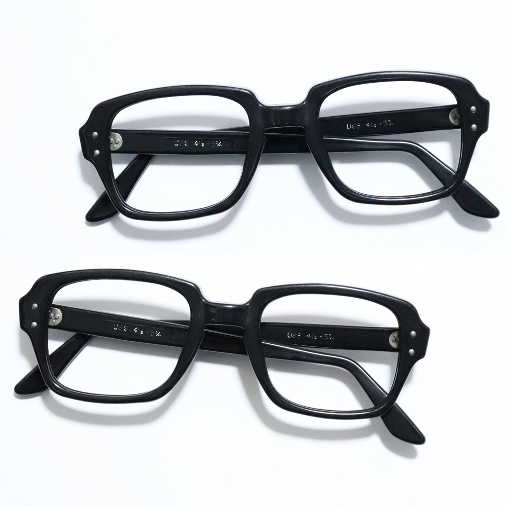 Vintage 1970 S Type S9 Uss Military Official G I Glasses Black [50 22] ｜ ミリタリー眼鏡 American