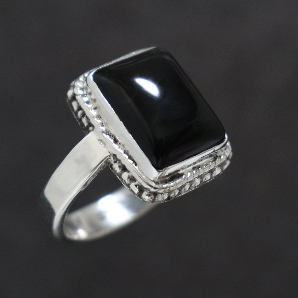 925 Silver Black Onyx Ring ｜ ブラックオニキスシルバーリング - American Classics