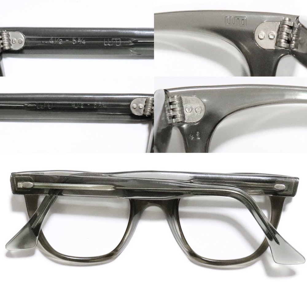 Vintage 1950's Wilkie Optical Wellington Eyeglasses Smoke Gray