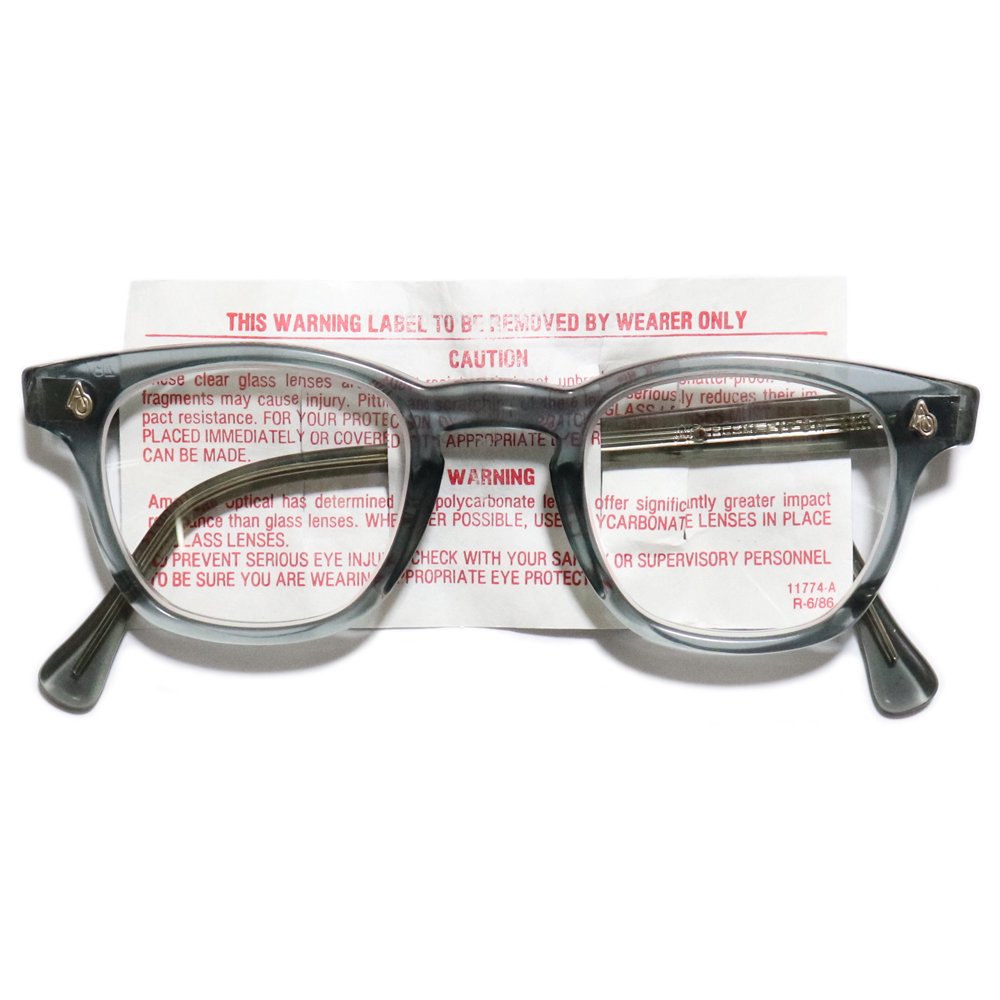 Vintage 1960's American Optical Safety Glasses Gray Smoke -Made in U.S.A.-