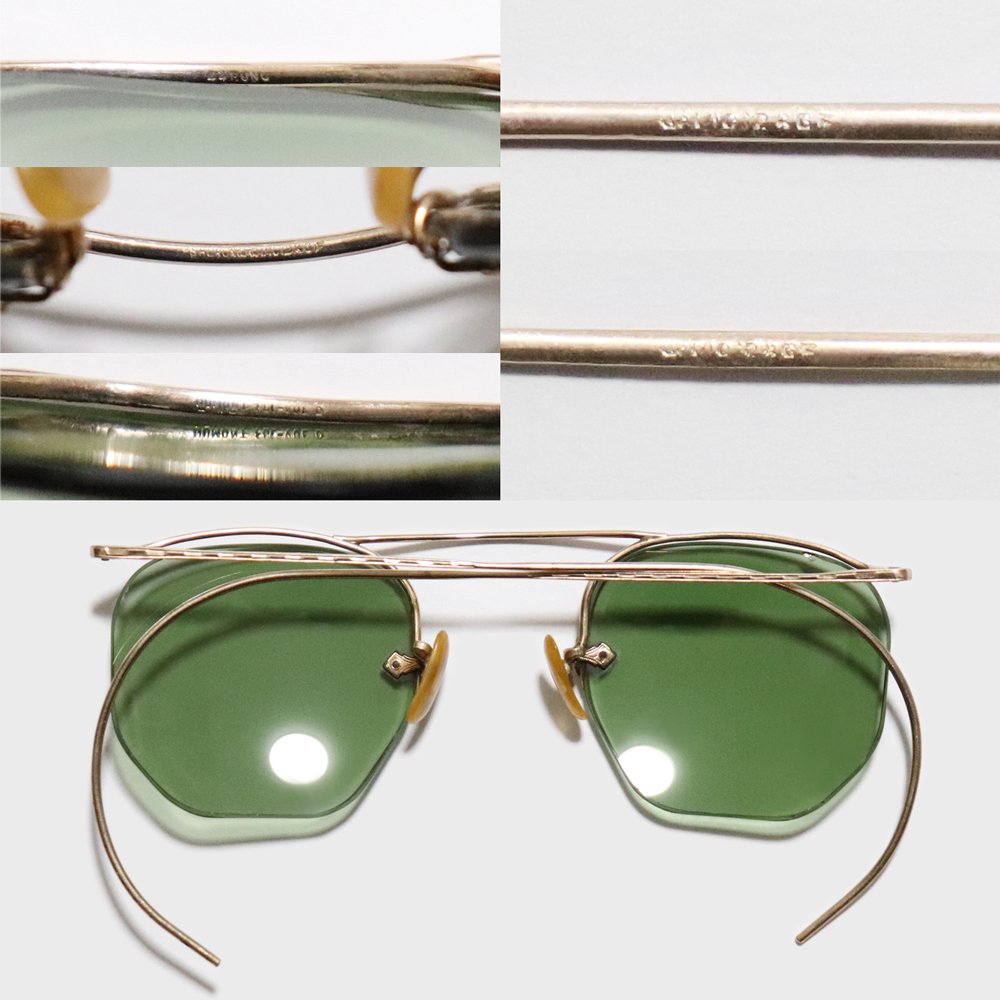 Vintage 1930's Shuron 12kgf Nu-Mont Ful-Vue Hexagonal Sunglasses ｜ ビンテージ眼鏡  - American Classics