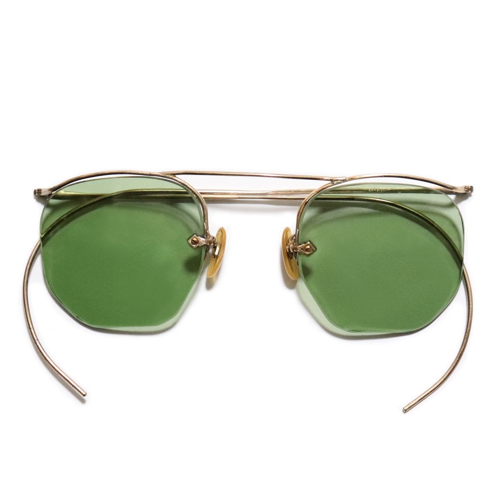 Vintage 1930's Shuron 12kgf Nu-Mont Ful-Vue Hexagonal Sunglasses