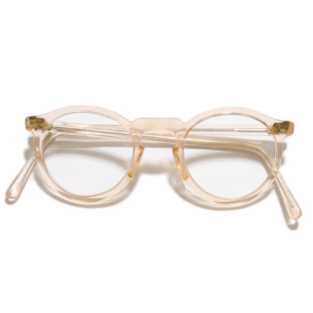 Vintage 1940's French Panto Eyeglasses Flesh Pink -Made in France-