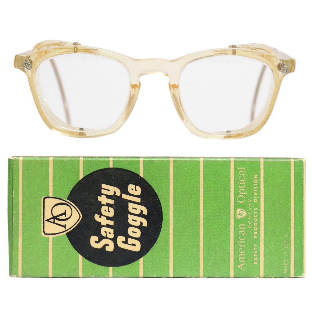 【Deadstock】Vintage 1950's American Optical Safety Eyeglasses -Flesh Pink-
