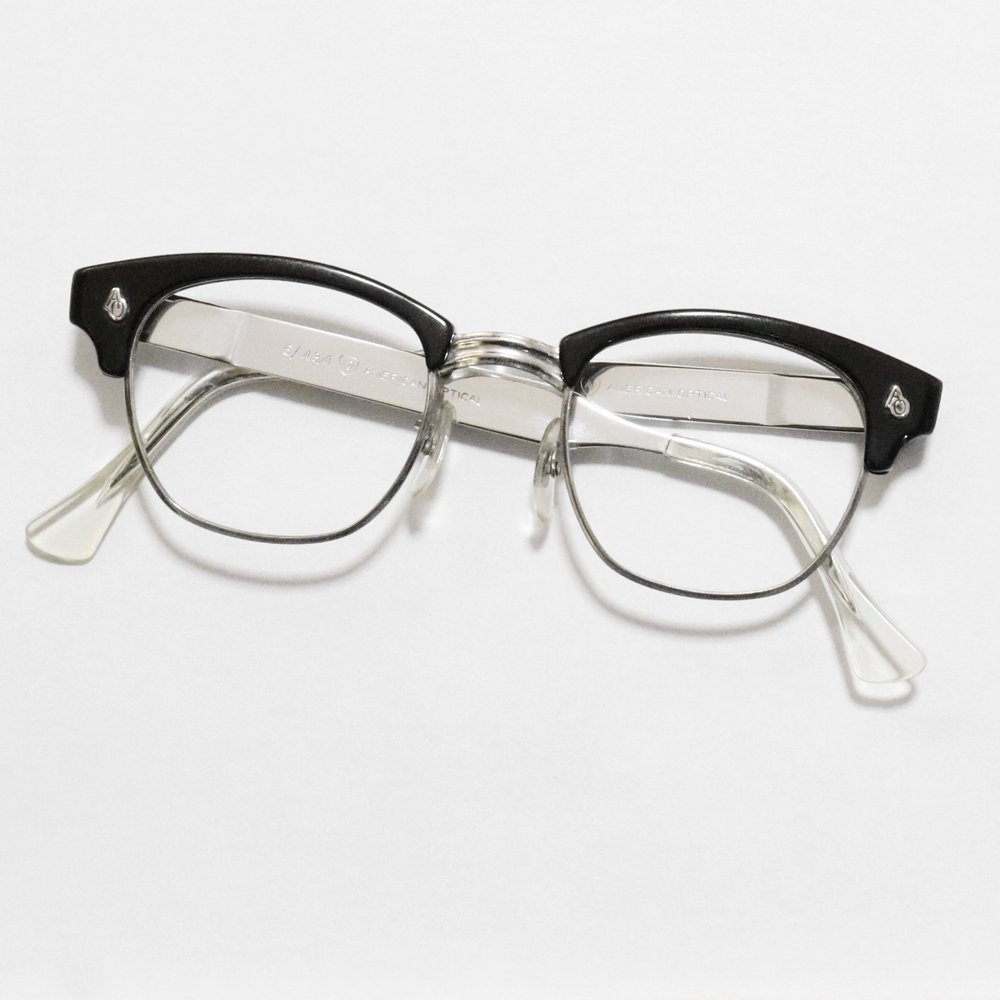 Vintage 1960 S American Optical Browline Eyeglasses Black Made In U S A ｜ ビンテージ眼鏡 American