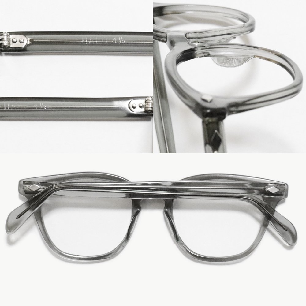 Vintage 1960s 70s Halo Optical Uss Military Official Gi Glasses Gray Smoke 46 20 ｜ ビンテージ 