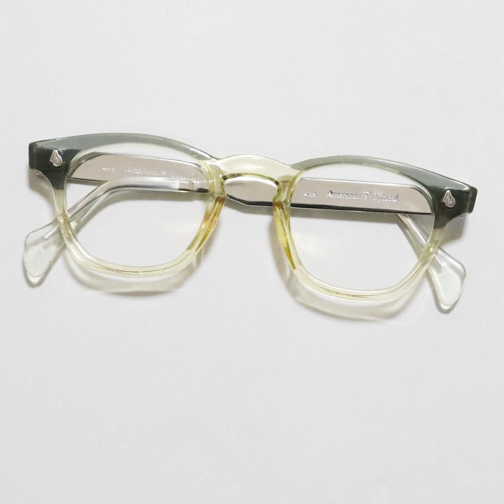 Vintage 1950's American Optical 2Tone Safety Glasses Gray / Clear