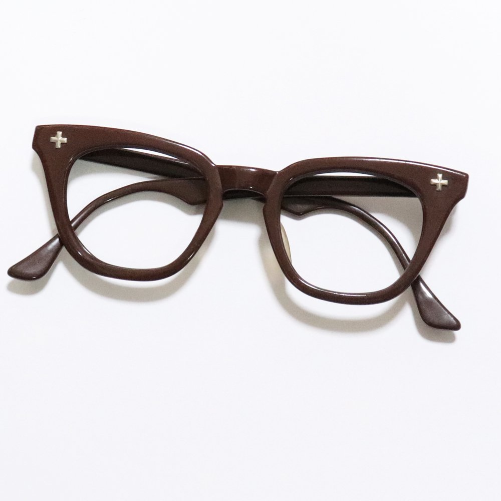 Vintage 1950's Bausch Lomb Safety Glasses Chocolate Brown -Made in 
