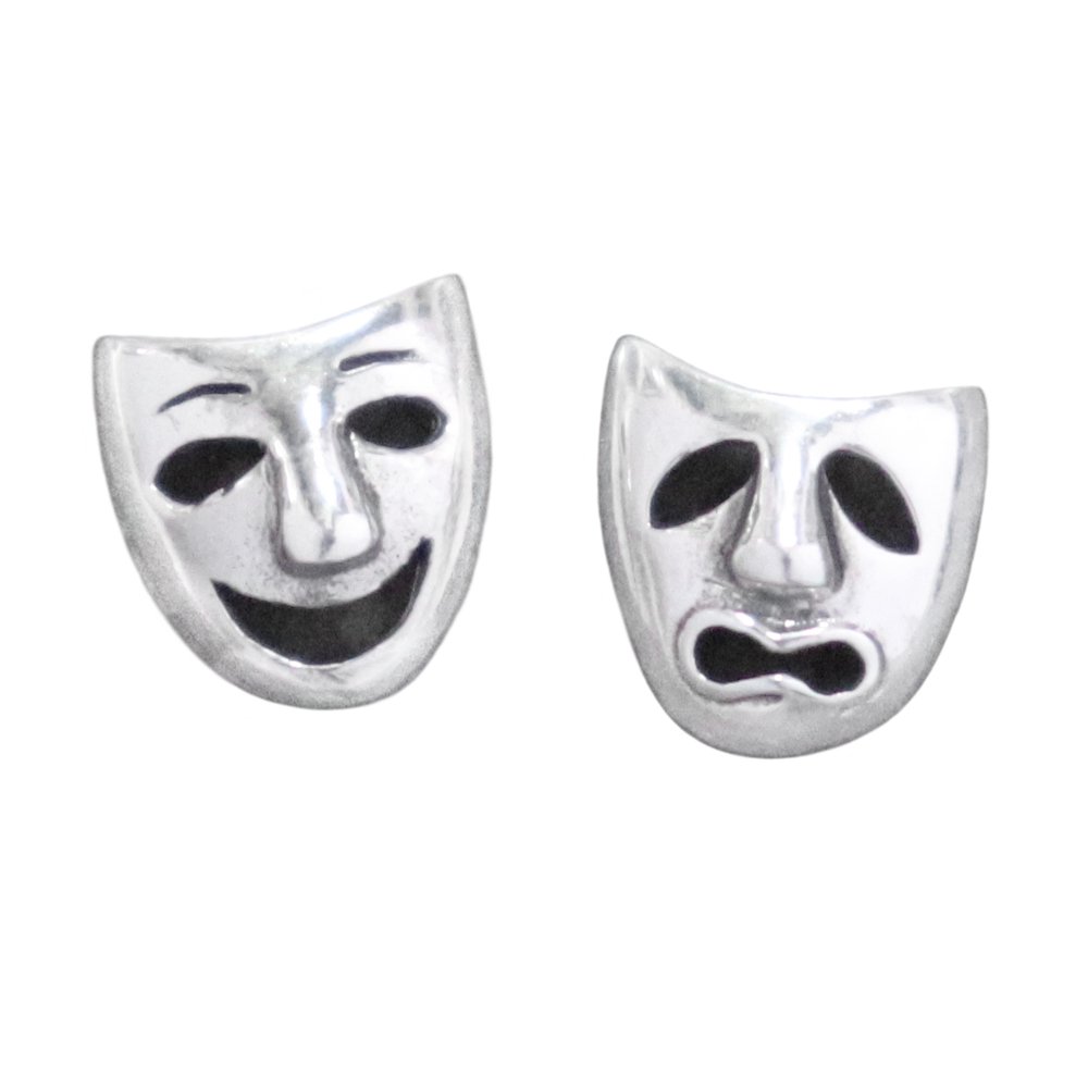 Taxco Mexican 925 Silver Two Face Earring -1 Pair-
