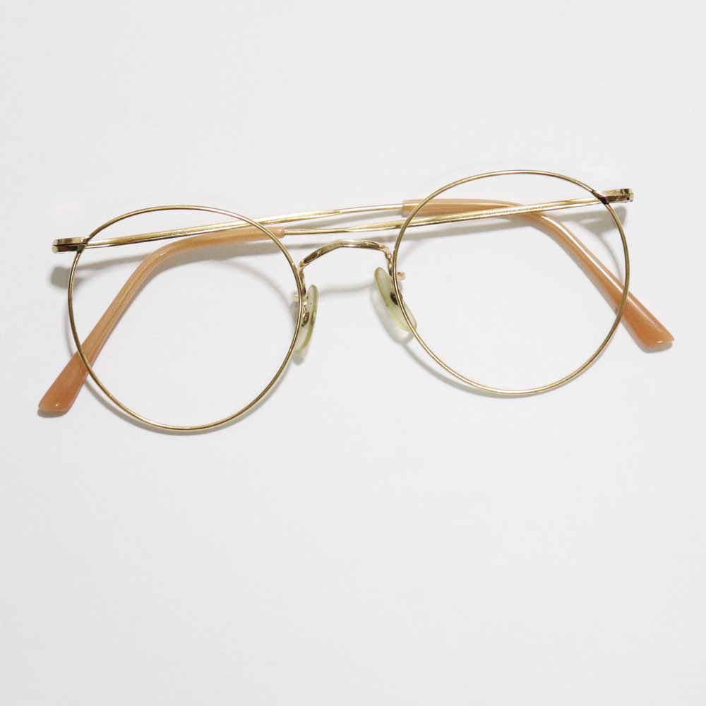 Vintage 1970's Algha Works 12KTGF Panto Round Eyeglasses [49-21] -Made in  England- ｜ アルガワークス - American Classics