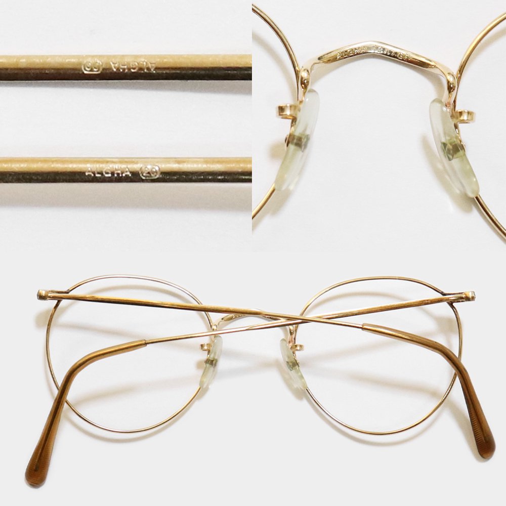 Vintage 1970's Algha Works Panto Round Eyeglasses [45-23] -Made in England-  ｜ アルガワークス - American Classics