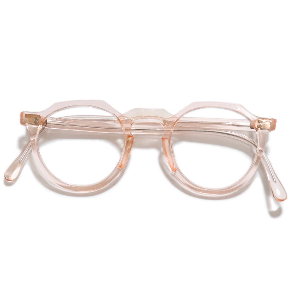 Vintage 1940's French Crown Panto Eyeglasses Flesh Pink -Hand Made
