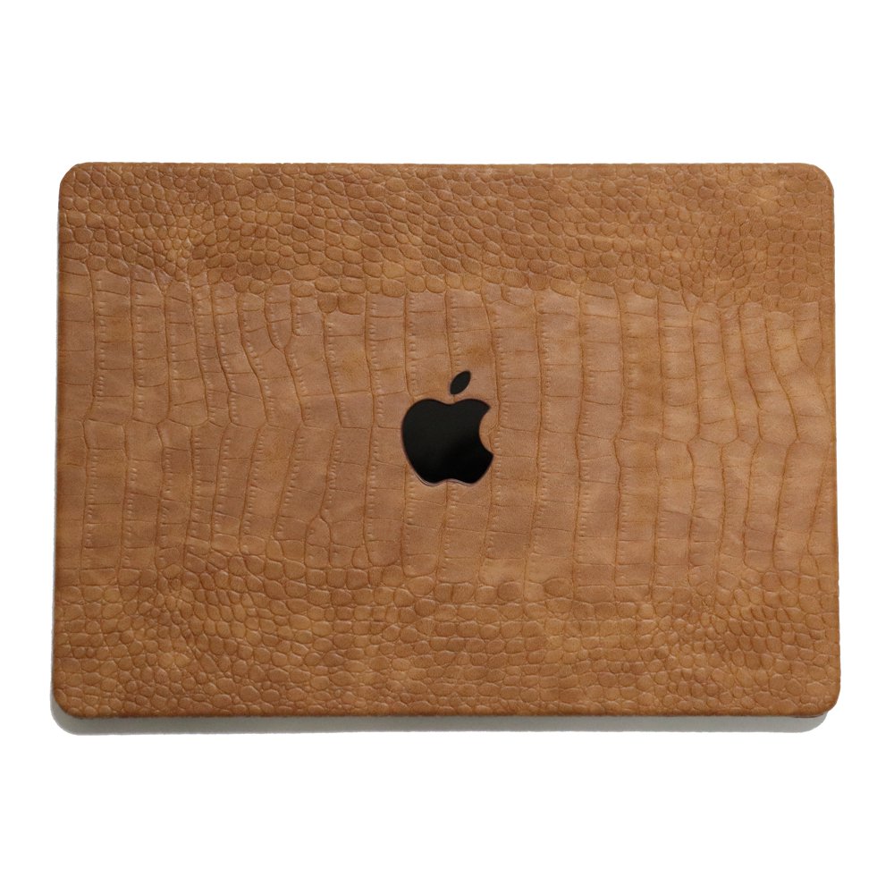【3 Piece Set】M1 / M2 Macbook Air Crocodile Leather Hard Shell & Sleeve Case & US Keyboard Cover 