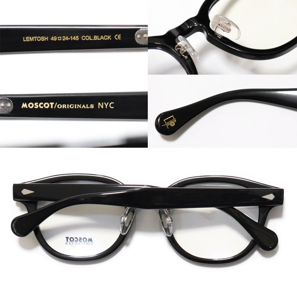 Moscot Lemtosh Eyeglasses with Nose Pads -Black- ｜ モスコット 
