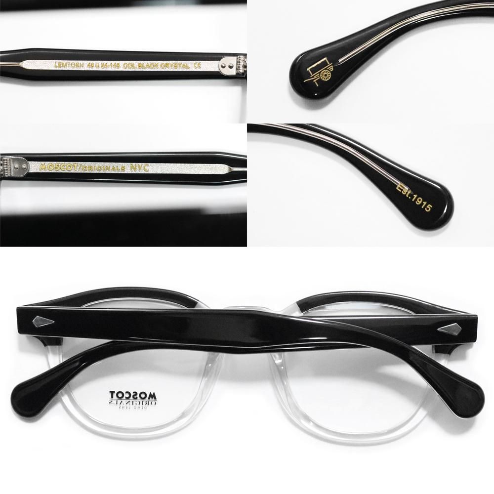 Moscot Lemtosh Eyeglasses -Black / Crystal- ｜ モスコット レムトッシュ ブラック / クリスタル -  American Classics