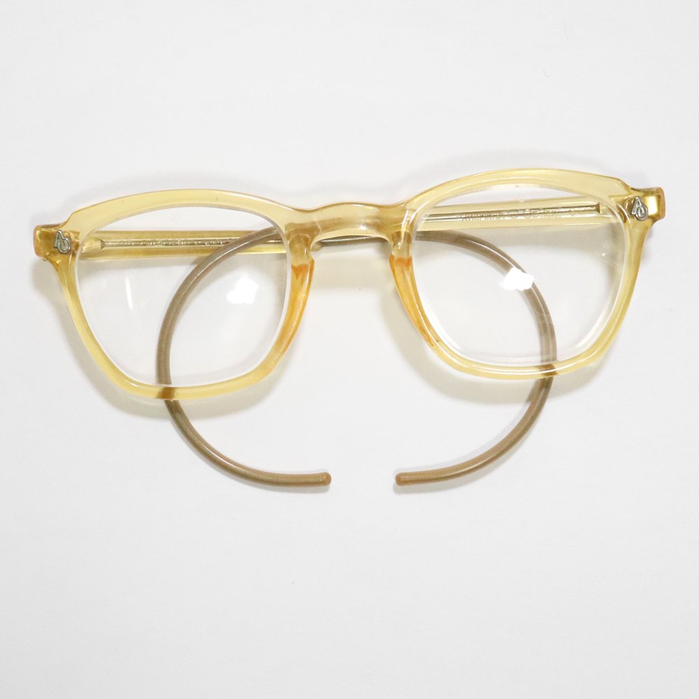【Deadstock】Vintage 1950's American Optical Safety Eyeglasses -Clear Yellow-  ｜ ビンテージ眼鏡 - American Classics