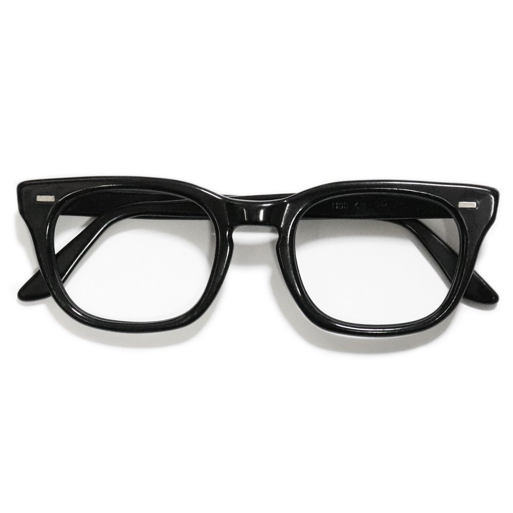 Vintage 1970's USS Military Official G.I. Glasses Black 50-22 ｜ ミリタリー眼鏡 -  American Classics