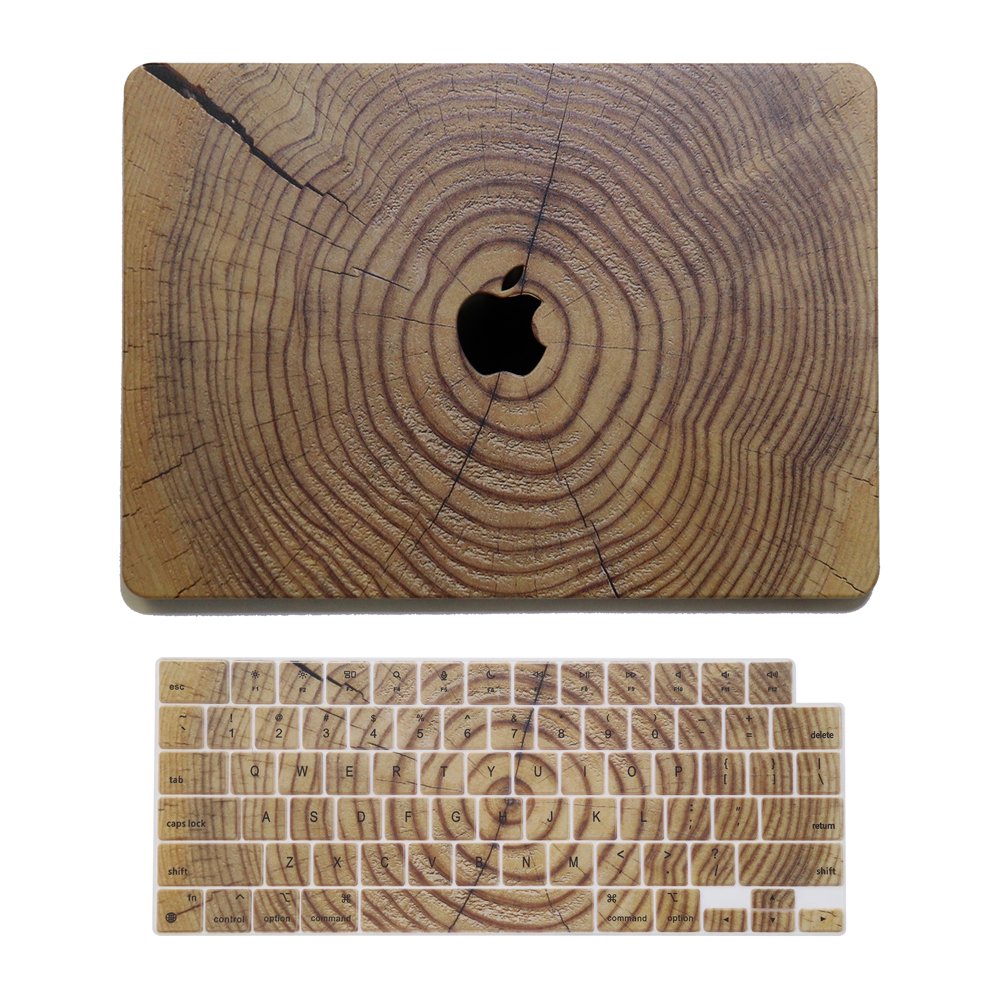 M1 / M2 Macbook Air Wood Hard Shell Case & Wood US Keyboard Cover