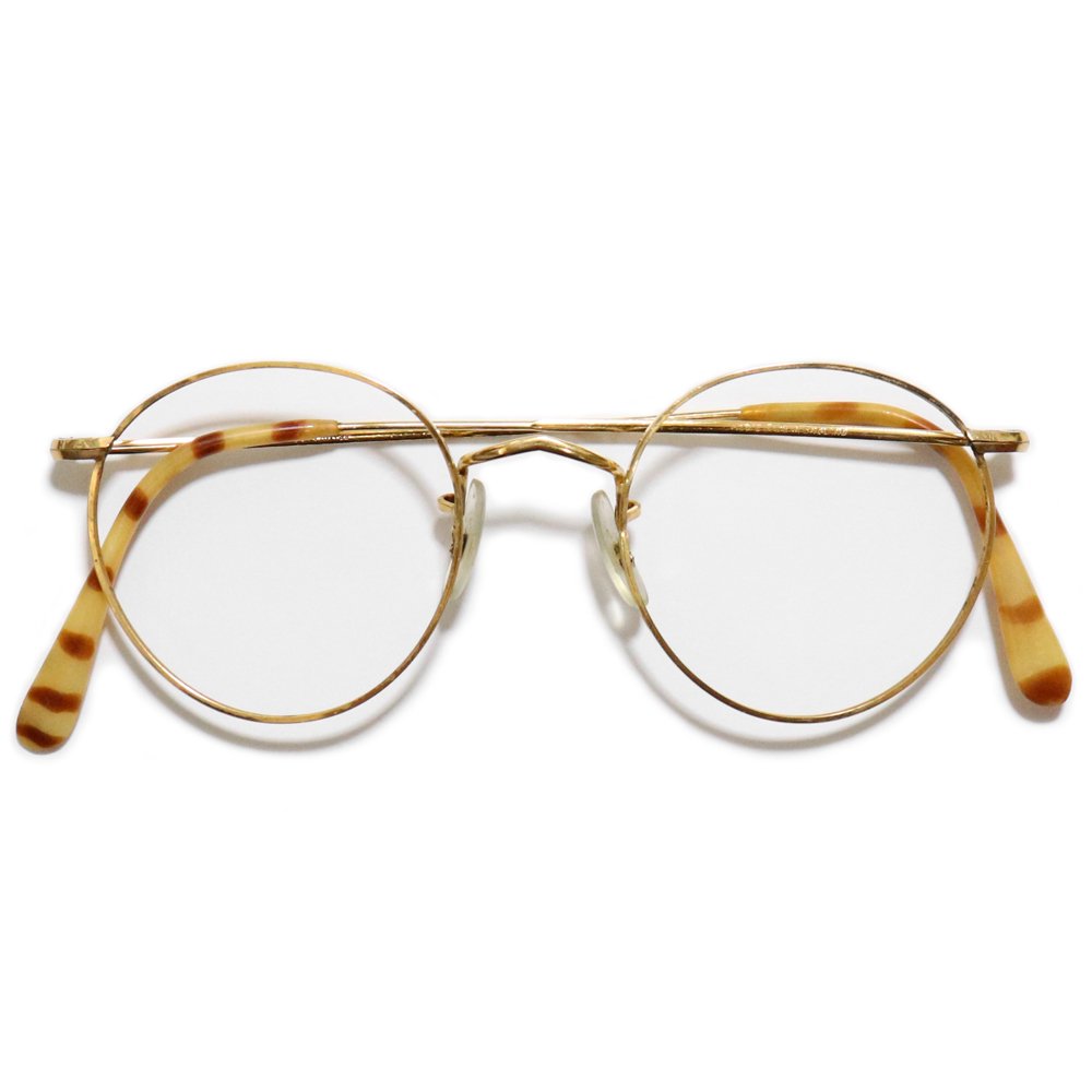 Vintage 1970's Algha Works 14KTRG Panto Round Eyeglasses [46-21] -Made in England-