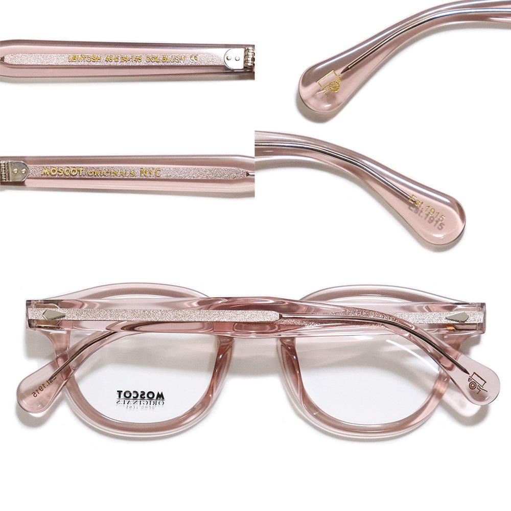 Moscot Lemtosh Eyeglasses -Blush- ｜モスコット レムトッシュ ブラッシュ クリアピンク - American  Classics