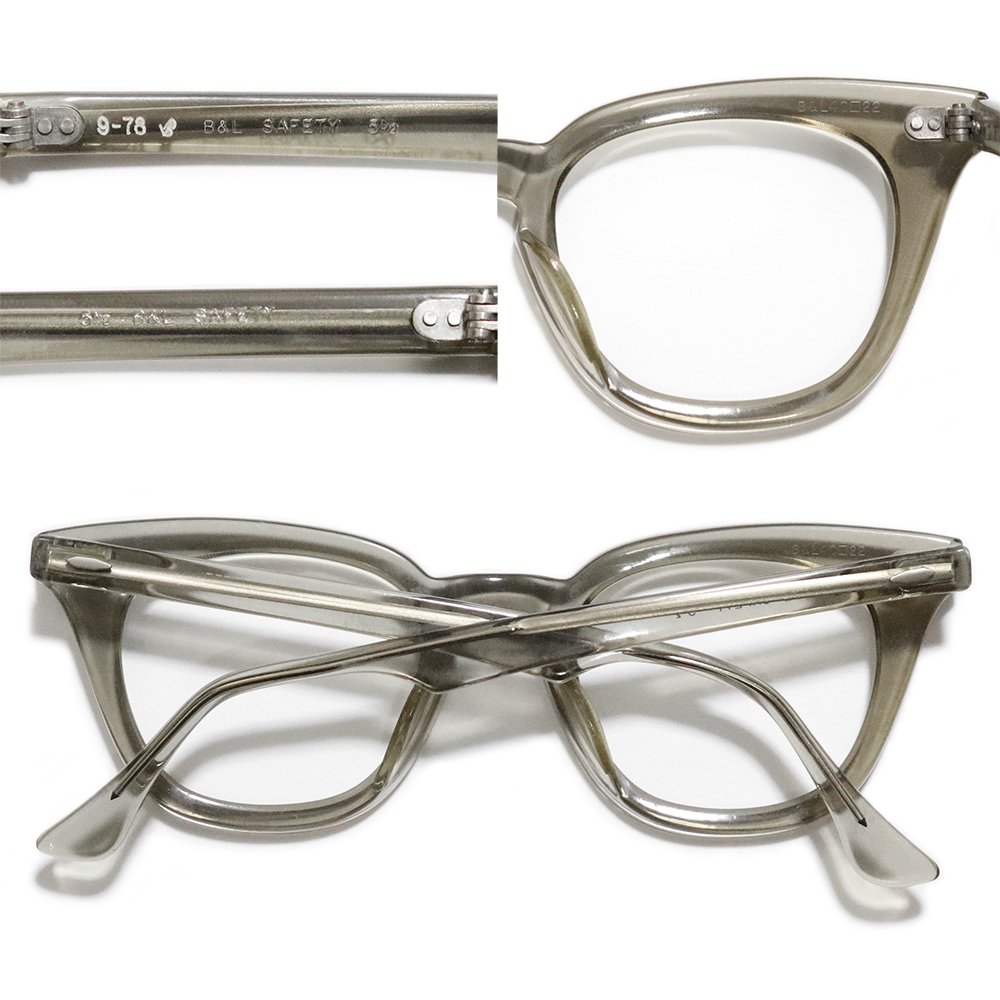Vintage 1950's Bausch&Lomb Safety Glasses Smoke Gray [46-22] -Made ...