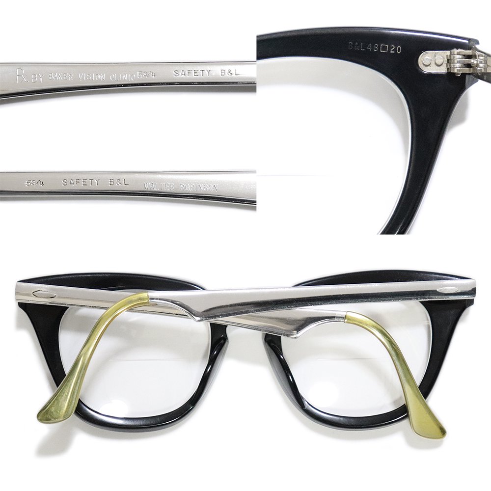 Vintage 1950's Bauschu0026Lomb Safety Glasses Black [48-20] -Made in U.S.A.- ｜  ビンテージ眼鏡 - American Classics