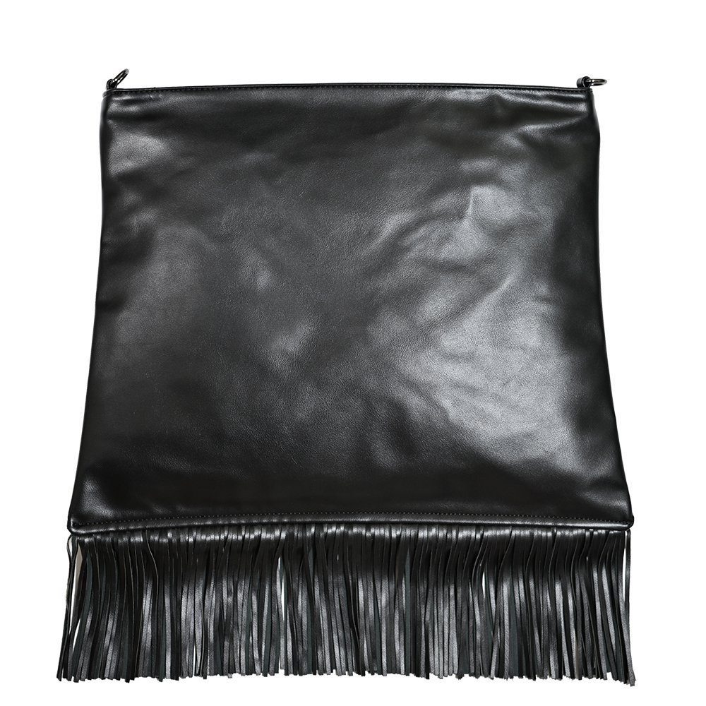 Leather Fringe Square Shoulder Bag