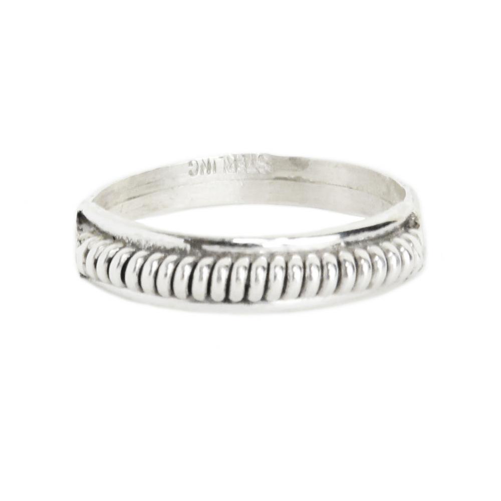 Navajo Indian Jewelry Rope Ring -Sterling Silver- ｜ ナバホ族 
