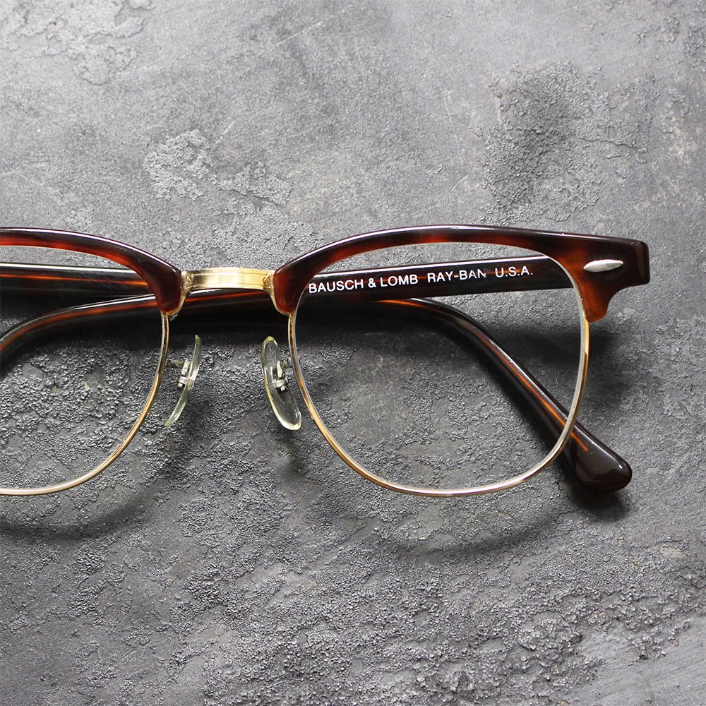 Vintage 80's Bausch&Lomb Clubmaster Eyeglasses -Made in USA 