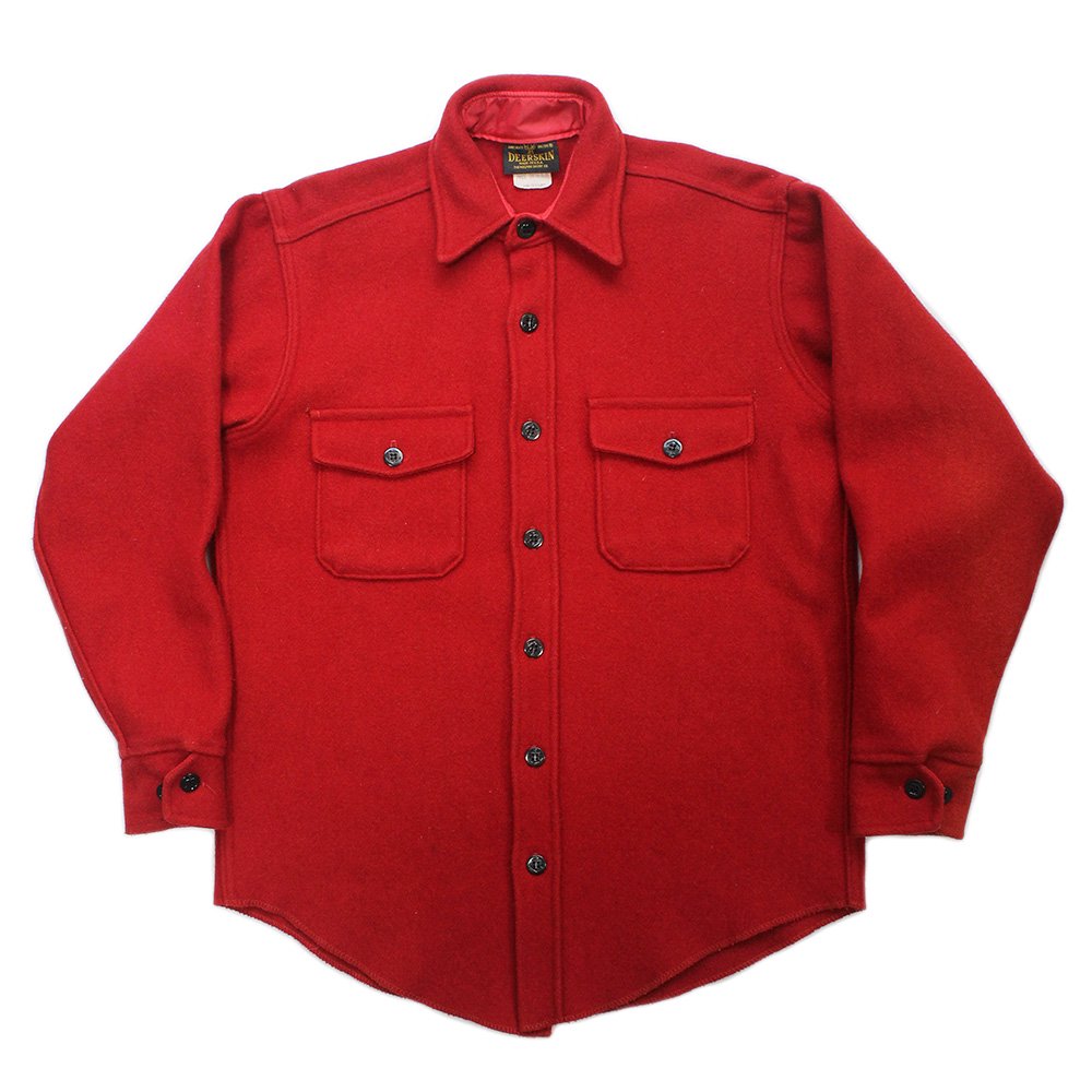 Dead Stock】Vintage 80's Deerskin Heavy Wool CPO Melton Jacket