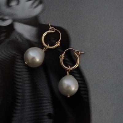 Baroque Pearl Hoop Pierce