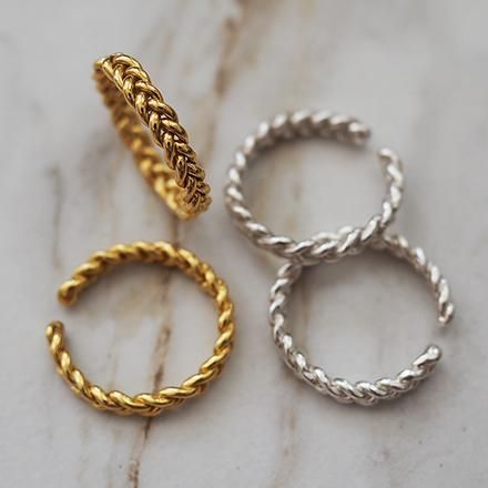 agurio(アグリオ）Braid Hoop Cuff イヤーカフ-