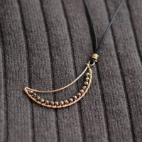 Crescent Moon Code Necklace