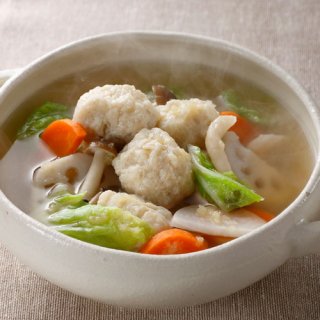 みつせ鶏肉だんご生姜スープ付き 220g｜冷凍