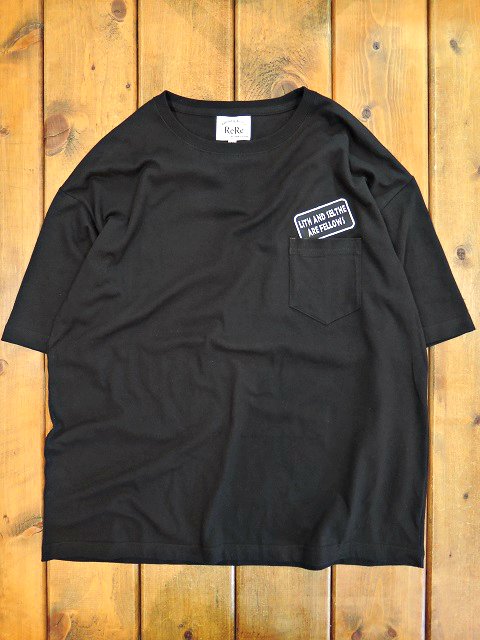 【ReRe】PATCH S/S LOOSE POCKET TEE【DM便発送可能】