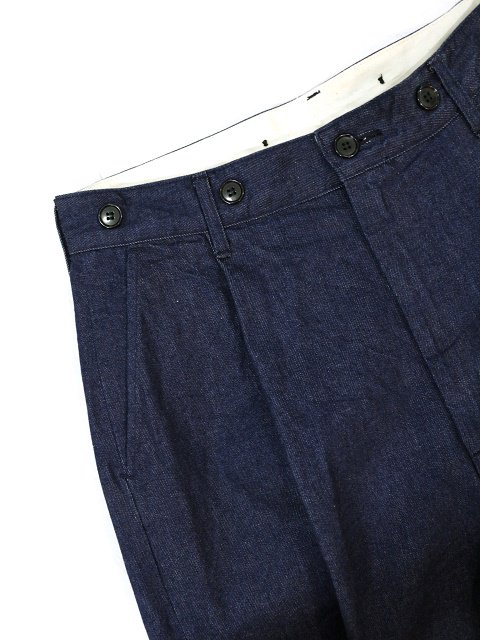 H.UNIT(エイチユニット) - Denim crown size tuck trousers(H-PT002