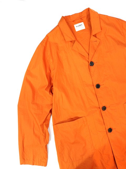 H.UNIT(エイチユニット) - Broadcloth long atelier coat(H-CT002-ORANGE) - ReTrick