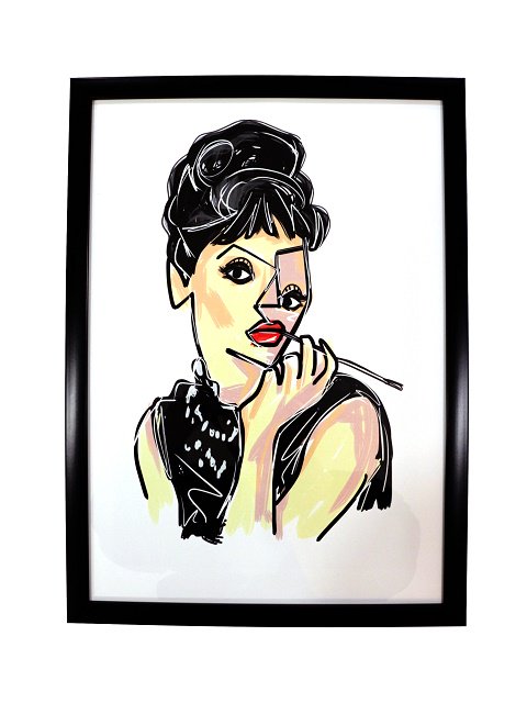 bend(s)(ベンズ) - ART PIC-BLACK FLAME(Audrey Hepburn)(19BSBLKFLM