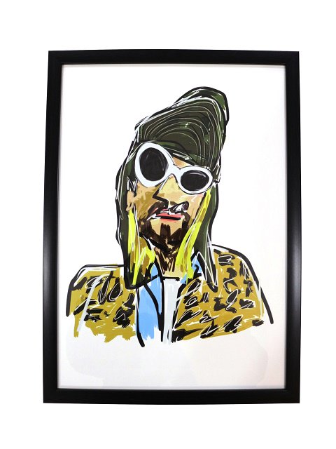 【bend(s)】ART PIC-BLACK FLAME(Kurt Cobain)：メイン画像