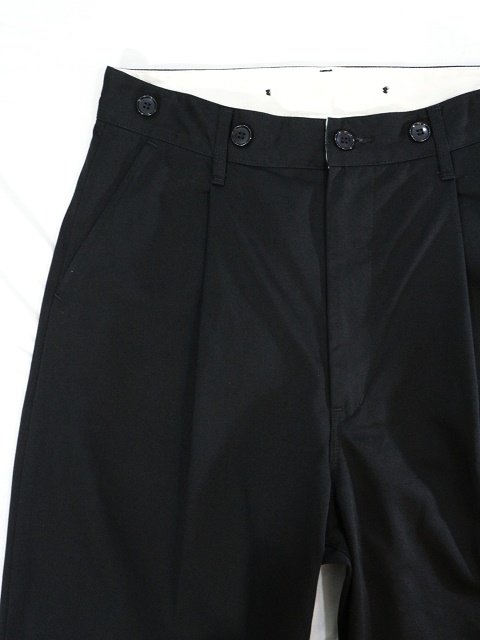 H.UNIT(エイチユニット)Chino crown size tuck trousers(H-PT004-BLACK