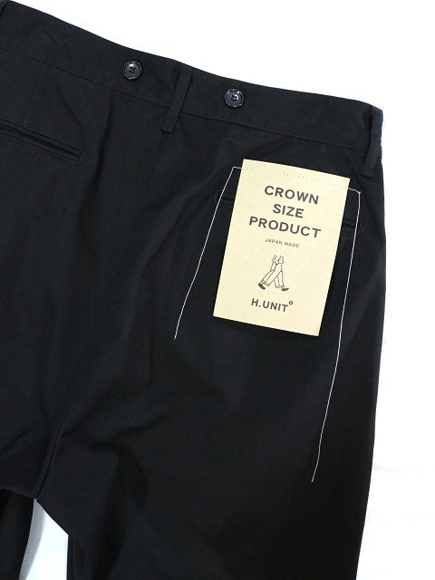 【H.UNIT】Chino crown size tuck trousers：画像3