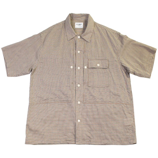 H.UNIT(エイチユニット) - Voil check triple pocket short sleeves  shirt(H-SH018-GUNCLUB CHECK) - ReTrick