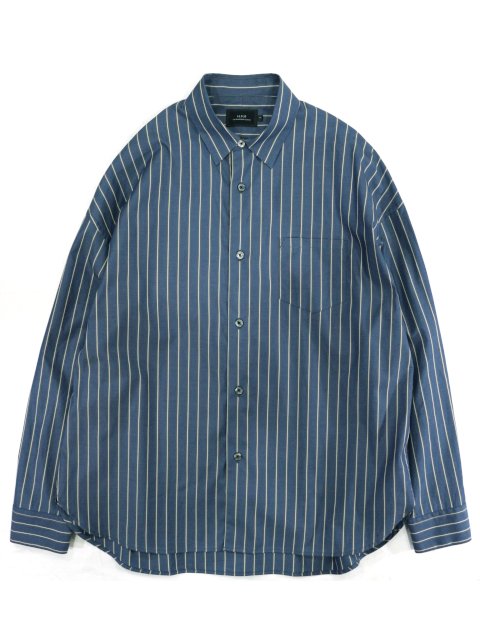 【SLICK】100/2 Stripe Dropped Shoulders Shirt：画像1